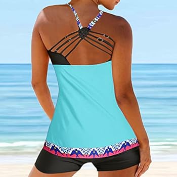 Vrouwen Badpak Tankini Push Up Plus Size Badpak Basic Buikcontrole