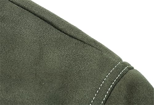 Cromoncent Men's Suede Jacket Vintage Fashion Trucker Coat4