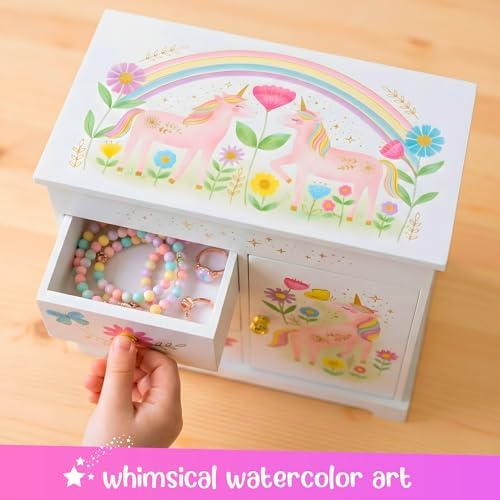 Giggle & Honey® Unicorn Musical Jewelry Box for Girls - 5