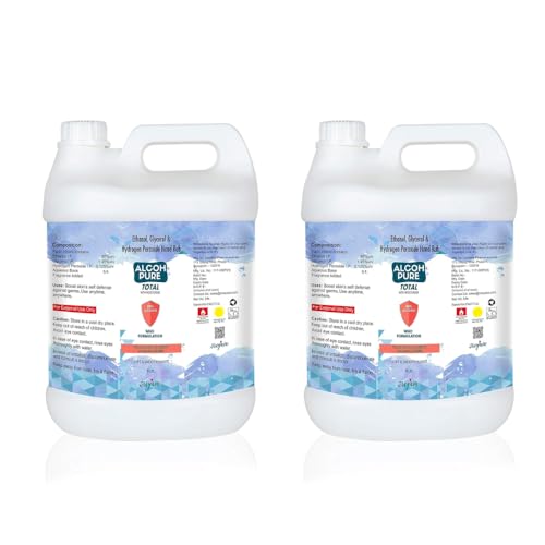 Image of ALCOHPURE Total Hand Rub, 80% Ethanol, WHO Recommended Formula, FDA Approved Formula (5L, Pack of 2)