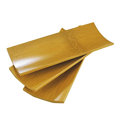Nezame Japan Bamboo Tray 3-Piece For Japanese Wagashi Decorating, Oshibori Holder, Serving Food Dessert Appetizer #TOP4