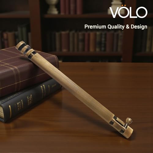 Image of VOLO Aluminium Tower Bolt with Stainless Steel Rod - Heavy Duty Door & Window Latch for Home and Office | Main Door Tower Bolt | Kundi /Chitakini | Pack of 2 Pieces (Antique Brass, 12 Inch)