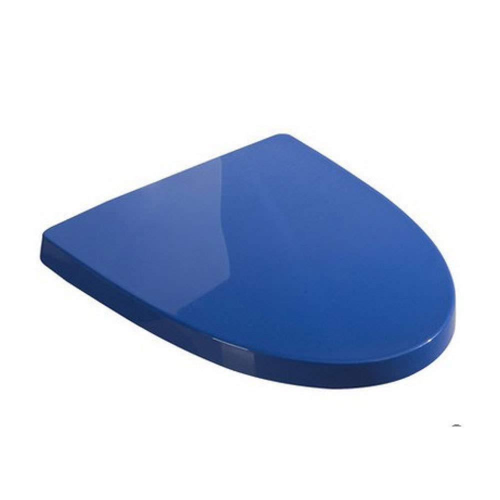 Nviusdsj Blu Toilet Seats, Toilet Seat Universal With Adjustable Length Mute Easy To Install Lid For U Shape(Blu)