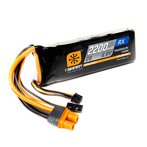 Spektrum 6.6V 2200mAh 2S 15C Smart Life Receiver Battery: Universal Receiver, IC3, SPMX22002SLFRX...