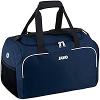 JAKO Sporttasche Herren Classico Bambini Marine 38 x 21 x 28 cm I Kleine Sporttasche mit Innentasche, geräumigem Hauptfach mit 2 Wege-Reißverschluss & Mesh-Fach