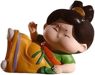 6 Chinese-Style Figurines to Choose from, Tang Sancai Lady Ancient Style car Decoration Sculpture, Resin Sculpture, Home Living Room Desktop Decoration (Pose)