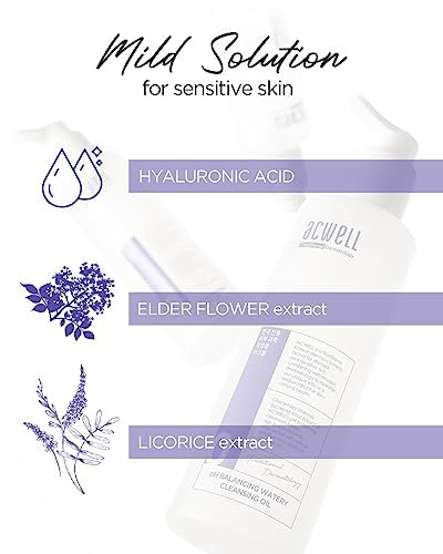 ACWELL pH Balancing Bubble-Free Hydrating Facial Cleansing Gel 5.4 fl.oz. - For Sensitive Skin, Hyaluronic Acid and Licorice Extracts, Non-foaming Cleanser for Skin Moisturization - Image 5