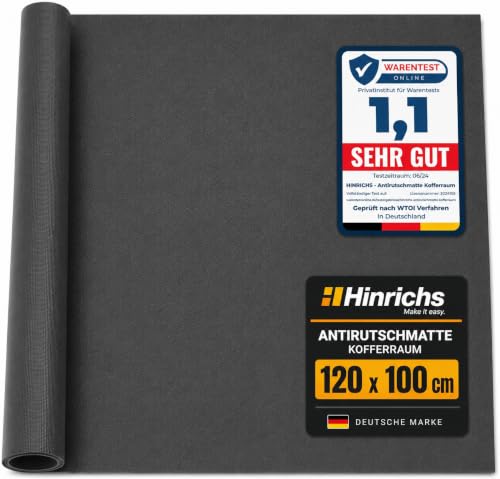 Hinrichs Antirutschmatte Auto 120 x 100 cm - Kofferraummatte zuschneidbar