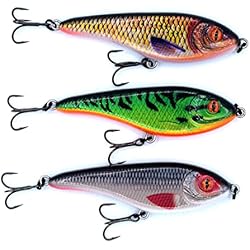 Jerkbait Lucio trifyd ® Fishing – Jerkbait broca y carnero de 9 cm – 21 g – Kit de 3 cebos de peche.