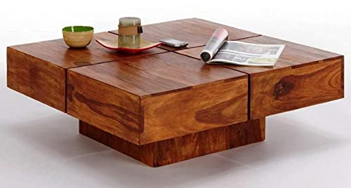 Solid Table Light Walnut Front View