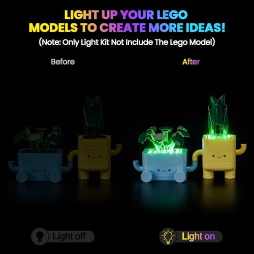 Image of Upgraded Led Light Kit Compatible with Lego Botanical Collection Happy Plants Building Set, Lights Decoration Compatible with Lego 10349 (Model Not Included)