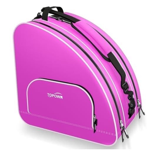 TOPOWN Ice Skate Bag Roller Skates Bag for Boys and Girls Men Inline Skate Bag Women Roller Skate Bag Premium Black Ice Skate Bag Rose Red Rollerblade Bag Purple