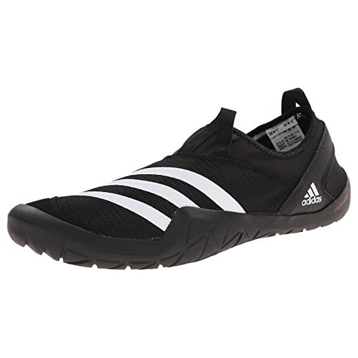 adidas outdoor Men's Climacool Jawpaw Slip ON Walking Shoe, Black/White/Silver MET, 10