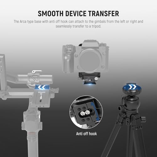 Image of NEEWER V Mount Battery Plate, Modular V Lock Adapter with Arca Type QR Plate, Portable Charger Holder PS099E Compatible with DJI RS4 RS3 Gimbal Camera Cage Video Rig Accessories, PS017B