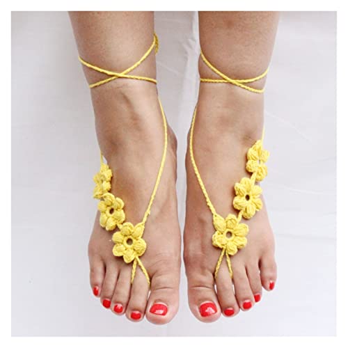 Tobilleras de mujer hechas a mano en ganchillo de algodón de alta calidad 2