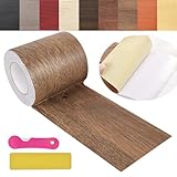 ZERNBER Wood Grain Repair Tape, 2.4inch X 32ft Self Adhesive Wood Colored Tape for Tables, Chairs, Baseboards, Doors, Windows, Floors, Handicraft DIY.