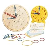 Generisch Orologio educativo per bambini | Puzzle educativo da toccare – Giocattolo educativo per bambini in età prescolare | per la casa lezione ragazza viaggio apprendimento apprendimento gioco