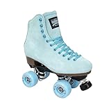 Sure-Grip Boardwalk Unisex Outdoor Roller Skates Material of Leather, Rubber, Suede & Aluminum Trucks | Comfortable, Extra Long Laces - Suitable for Beginners (Sea Breeze, Mens 8 / Womens 9)