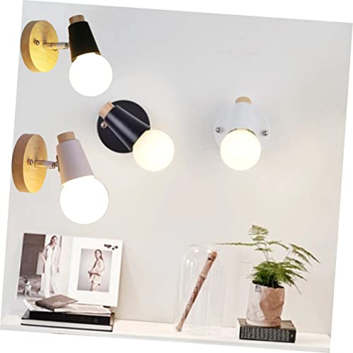 Aplique de pared E27 TEHAUX de hierro blanco para iluminar el dormitorio 2