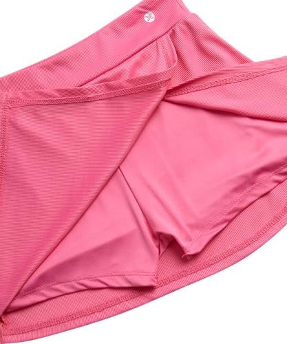 Image of RBX Girls Athletic Skort Set - 2 Piece Workout Set with Performance T-Shirt & Pleated Scooter Skirt, Girls Athletic Outfit