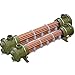 QUELECO Shell and Copper Tube Oil Cooler Water Cooled Heat Exchanger OR 100 with 3/4