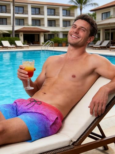 Image of Cozople Mens Swim Trunks 5.5 inch Compression Liner Swim Shorts Boxer Brief Lined Quick Dry Bathing Suit Swimwear