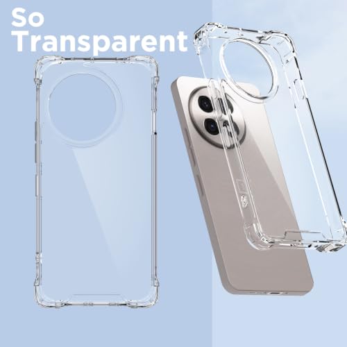 Image of Outlouders Back Cover for OnePlus 13R 5G / Ace 5 5G / 5 Pro 5G Clear Transparent PC + TPU Bumper Case with Raised Edges for Shockproof Protection (Transparent)