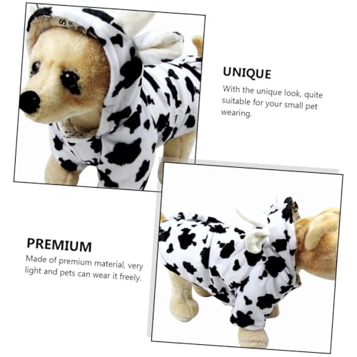 Disfraz de vaquita para perro talla L suave algodón miniatura 7