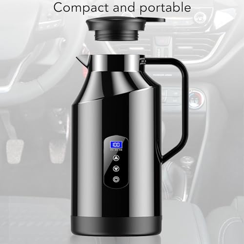 Hervidor eléctrico portátil para auto 1500ml acero inox miniatura 3