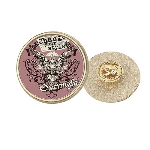 Broche ronde en métal doré Graffiti Street Culture, l'accessoire urbain pour vos sorties