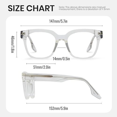 Image of Cyxus Chunky Square Blue light Glasses Womens Men Stylish TR90 Frame Computer Gaming Academic Look 8556