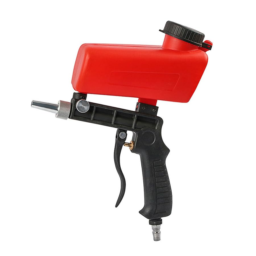 Portable Sandblasting Gun Adjustable Sand Blaster Sand Blasting Machine Gravity 90psi Small Handheld Pneumatic Blasting Gun