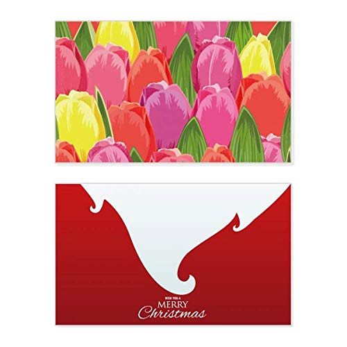 Carte de Noël tulipe aquarelle, le complément idéal pour vos cadeaux
