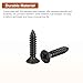 DTGN 100Pcs #12x1 Flat Head Wood Screws, 304 Stainless Steel Phillips Self Tapping Screws - Good for Woodworking, Furniture - Black