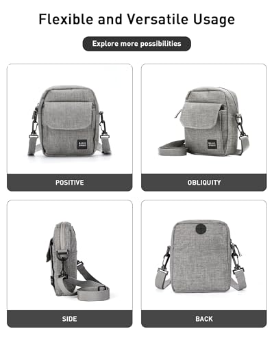 Image of BJLFS Small Crossbody Bag Side Shoulder Bag for Men Women, Travel Passport Wallet Bag, Small Neck Pouch Side Shoulder Bag