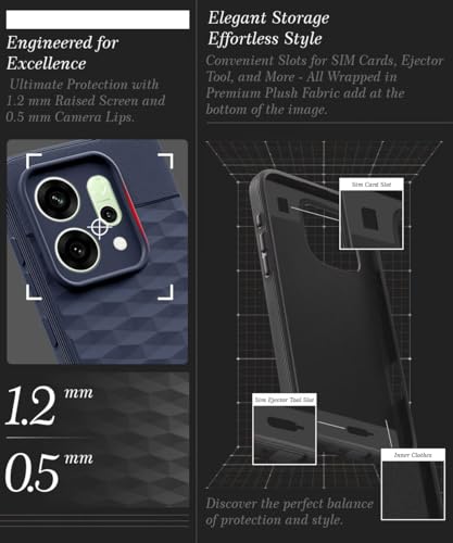 Image of WOW IMAGINE Silicone Back Cover for Oppo Reno 14 5G with Hexa Cube Design (Blue)