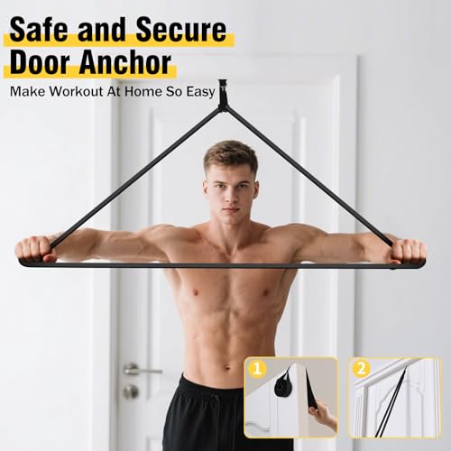 Fokky Resistance Bands, 3 Levels Exercise Band with Door Anchor, Resistance Bands Set for Men&Women, Pull Up Bands for Gym Workout, CrossFit, Stretching, strength training - Image 4