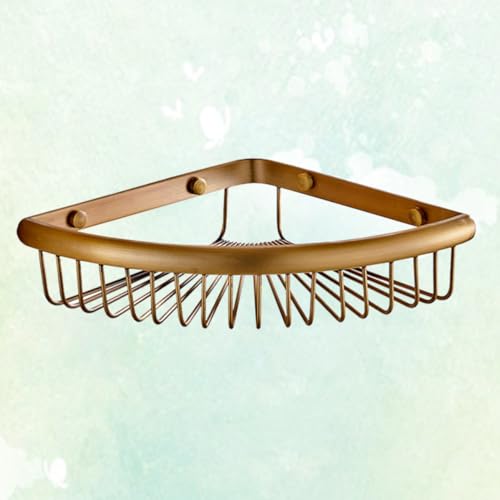 Estante de ducha triangular SHOWERORO de cobre para almacenamiento en pared de baño 8