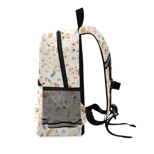 Cute Cartoon Cats Rainbow Childish kids backpack boys chest clip book bags for childrens mochilas escolares para ni?os2