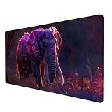 Tappetino per Mouse da Gioco, 900x400x4 mm Tappeto Mouse Elefante, Impermeabile Tappetino da Scrivania Sogno, Mouse Pad per Migliora la Velocità e la Precisione, per Lavoro, Gioco, Ufficio, Casa Q-9