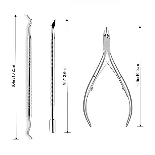 Huture Hautzangen Kurzer Eckenheber Nagelhautschieber Nagelhautzange Hautzange mit Doppelfeder Nipper Clipper Pusher… – Bild 3