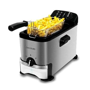 Cecotec CleanFry 3000 ProFilter Frituurpan met tank. Vermogen 2000 W, inhoud van 3 liter, ProFiltersysteem voor het afzuigen en filteren van olie, vaatwasmachinebestendig