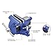 Big Horn 19320 Heavy-Duty Industrial 4.5- Inch Workshop Bench Vise Tool with 240-Degree Swivel Base