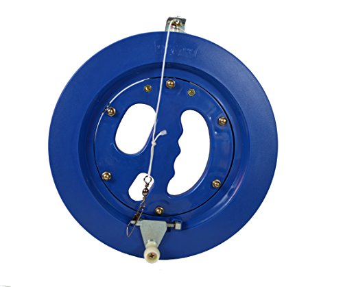 Professional Reel 9 inch Diameter Winder Redial Ball Bearing with Braided Nylon Fiber Line (Navy/Blue)