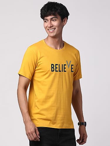 Image of ADRO 100% Cotton Lycra Tshirts for Men Combo Pack of 3 | Regular Fit | Printed T Shirt | Round Neck Half Sleeve| Mens Tshirts