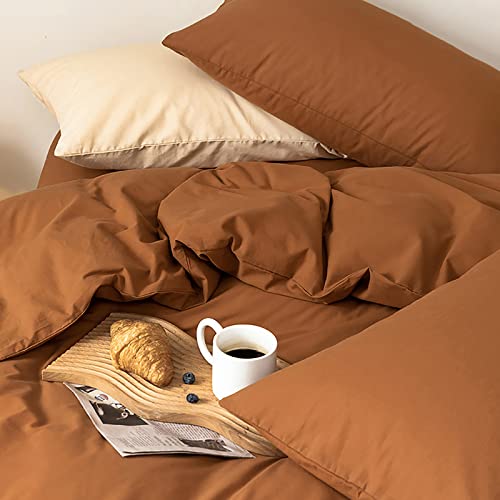 Luxlovery King Pumpkin Color Comforter Set Rust Bedding Comforter Set Burnt Orange Soft Breathable Blanket Quilts Cotton Soft Breathable Terracotta Cinnamon Bedding Comforter Set With 2 Pillowcases #TOP5