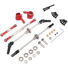 kowaku Metal Front & Rear Gear Bridge Axle Set Remote Control Car Parts High Performance Upgrade Accessories for 1/12 MN78 MN82 LC79