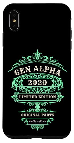 Custodia per iPhone XS Max GEN ALPHA 2020, LTD EDITION RICAMBI ORIGINALI DI COMPLEANNO VERDE