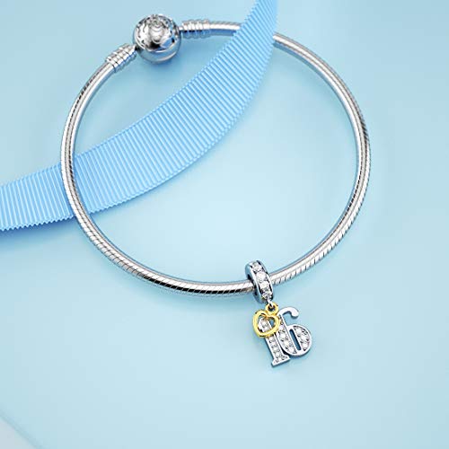 JIAYIQI Birthday Charm Fit Charm Bracelets Necklace, 925 Sterling Silver Pendants Beads for Women Jewelry2