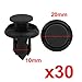 uxcell 30 Pcs 10mm Hole Retainer Clips Plastic Drive Rivets Flaps Bumper Fender Push Clips